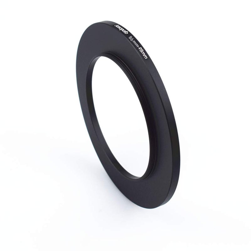 Amopofo 86mm-95mm Metal Ring/86mm to 95mm Step-Up Ring for Filters,Made of CNC Machined with Matte Black Electroplated Finish,Compatible with All 86mm Camera Lenses & 95mm Accessories - Image 1